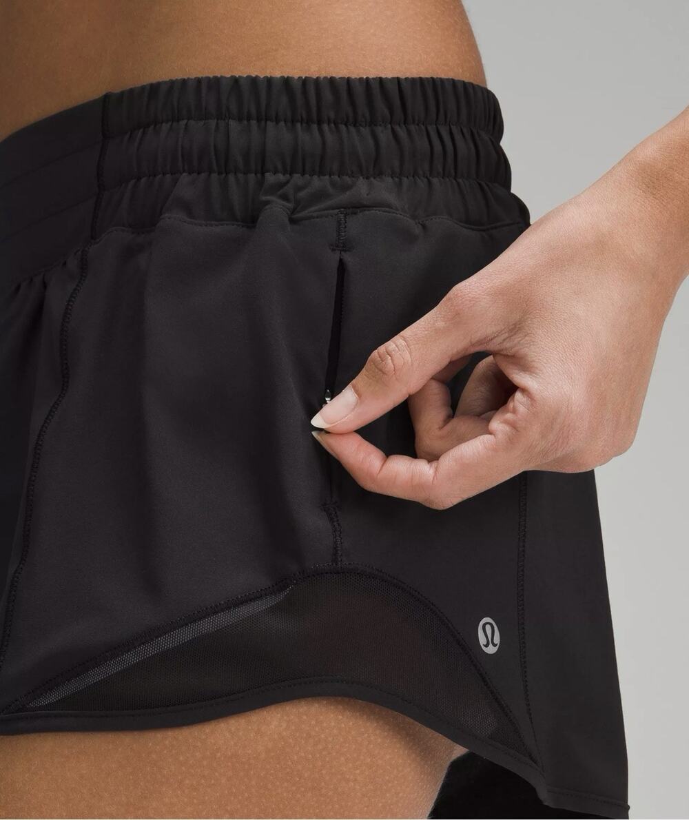 Lululemon Hotty Hot High-Rise Lined Short 3.5” inseam Size 10 Black LW7DCNS
